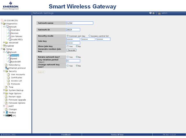 Rövid útmutató A távadó konfigurációjának ellenőrzése a Smart Wireless Gateway segítségével A gateway integrált webszerverén navigáljon az Explorer (Intéző) > Status (Állapot) oldalra.