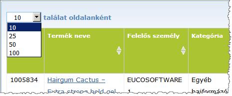Egyes bejelentéseknél a Termék neve oszlopban különböző szimbólumok jelenhetnek meg.
