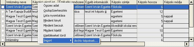 Erre akkor lehet szükség, amikor az oklevélmelléklethez szükséges adatok hiányosak a rendszerben, vagyis az úgynevezett Neptun előtti időszak hiányát akarjuk pótolni.