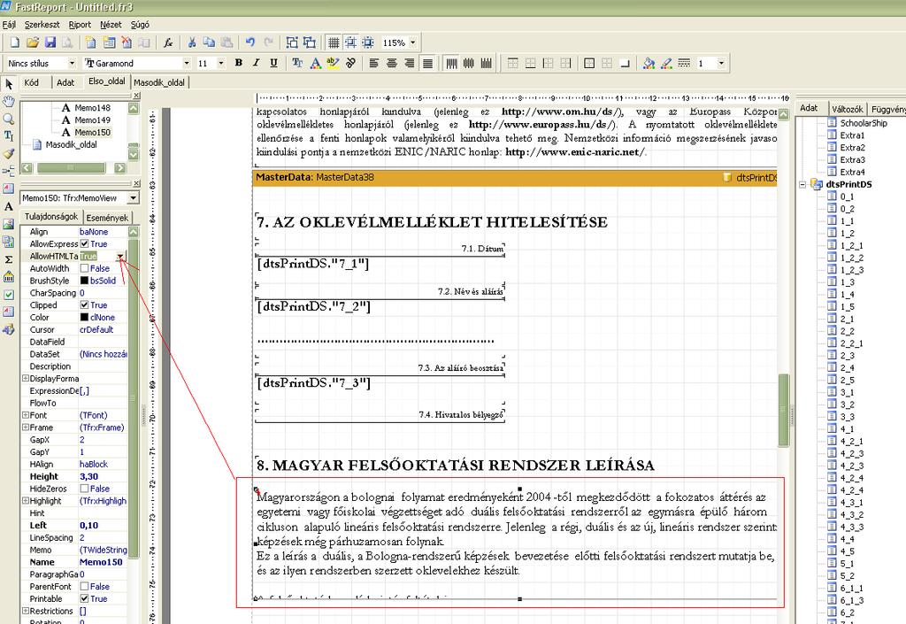 Csak a Generálás gomb segítségével lehet frissíteni az adatokat. A generálással egy időben keletkeznek másolatok, így lehetőség van másodlatok kiadására. Fontos!