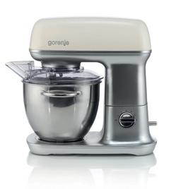 megvilágított kezelő gombok műanyag + inox ház Bézs szín Dagasztás, habverés,keverés, turmixolás Teljesítmény: 1000W 4,5 literes rozsdamentes