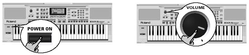 3. Az első lépések Előkészületek Az első tennivaló a hangszerhez mellékelt PSB-4U (EXR-5) vagy ACO (EXR-3) adapter csatlakoztatása a megfelelő hálózati aljzatba. 1.