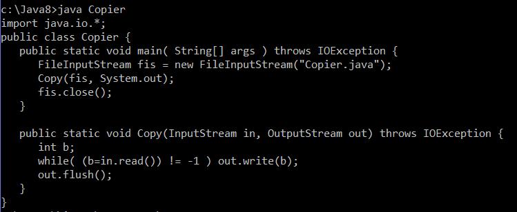 Példakód fájl másolása 1. 2. 3. 4. 5. 6. 7. 8. import java.io.