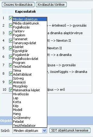 A másik speciális kereső a fogalomkereső, mely az SDT nyitólapjának bal oldaláról és a ikonra kattintva is elérhető.