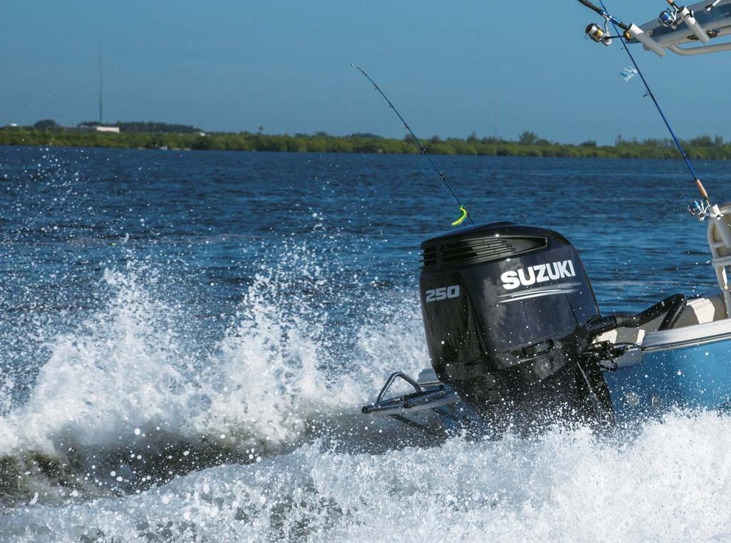 Suzuki forgásirány-változtató rendszer Ellentétes forgásirány Normál forgásirány A Suzuki hajómotorjai lehetővé teszik a hajócsavar