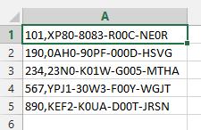 Egyedi Képletazonosító (UFI) Generátor alkalmazás- Felhasználói útmutató 19 3. függelék CSV importálása Excelbe Az alkalmazás által létrehozott CSV-fájl vesszőt használ (, ) elválasztójelként.