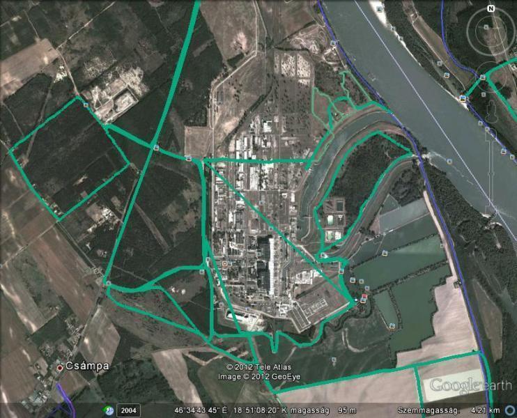 Mintavételi helyek és alkalmak A mintavételi helyek az erőmű 3 kilométeres körzetén belül a 13.7-103. ábra szerint láthatók.