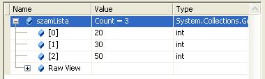 Listák C#-ban: <list> Listák: a C# dinamikus tömbjei Példa: egész számokból álló lista