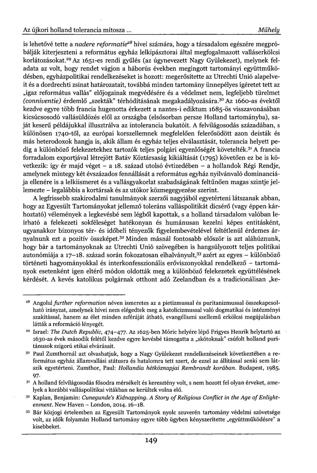 Az újkori holland tolerancia mítosza.