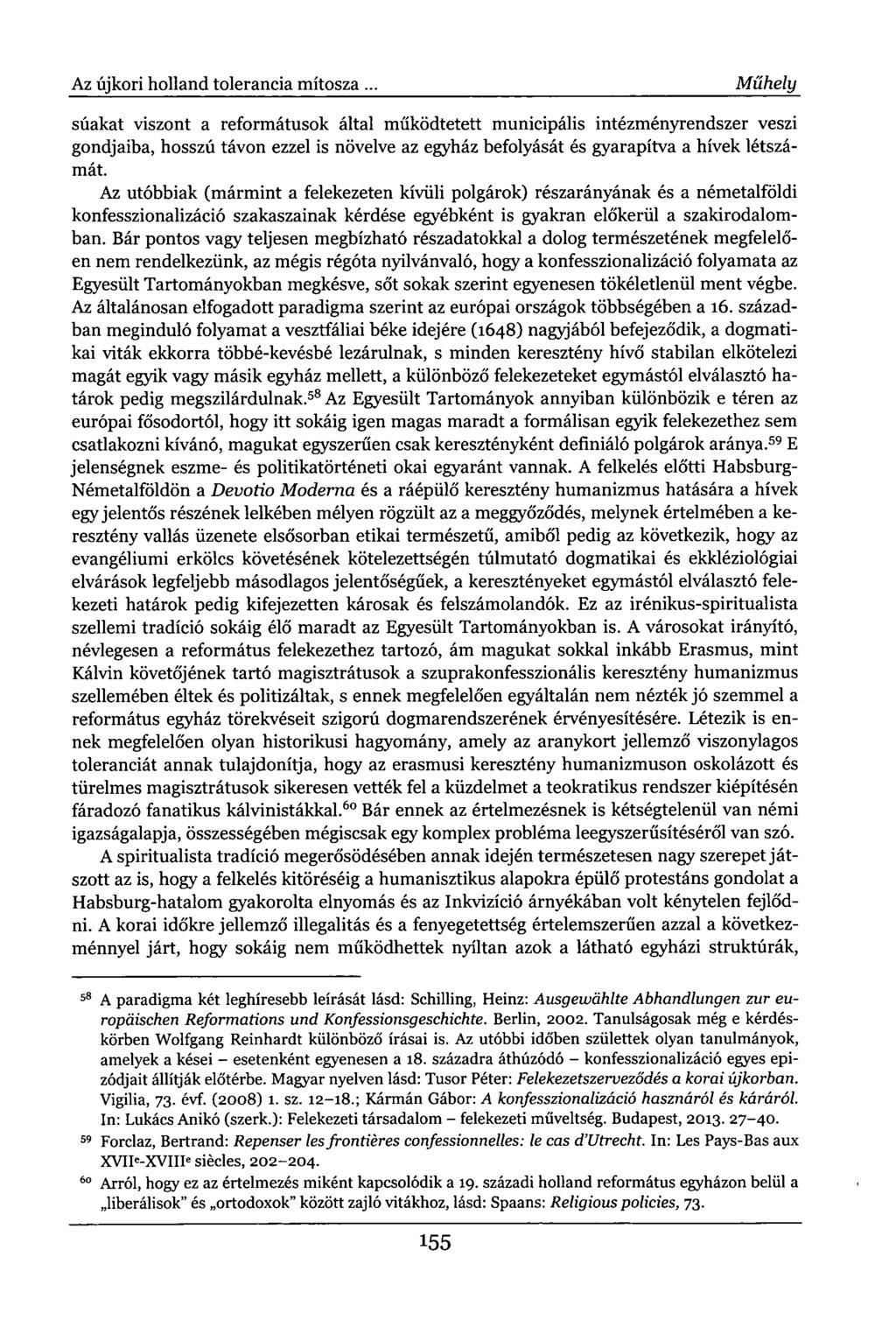 Az újkori holland tolerancia mítosza.