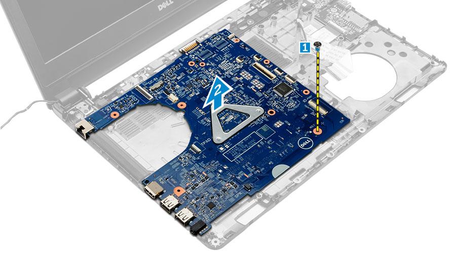 2 Csatlakoztassa a tápcsatlakozó kábelét, a VGA-panel kábelét, az I/O-panel kábelét és a hangszórókábelt az alaplapi csatlakozójukhoz.