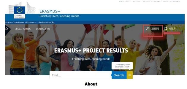 3. Opció: Keresse fel az Erasmus+ program honlapját, majd görgessen lefelé addig, amíg nem látja a disszeminációs platform ikonját és az aktív linket, ami az oldalra vezet.