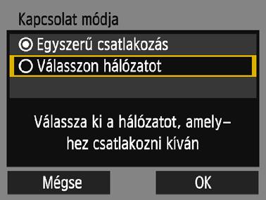 Manuális csatlakoztatás egy észlelt hálózathoz A közelben lévő aktív hozzáférési pontok listájából válassza ki annak a hozzáférési pontnak az SSID (vagy ESS-ID) azonosítóját, amelyikhez kapcsolódni