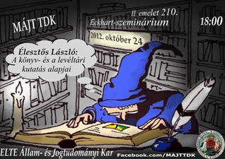 A Tudományos Diákkör következő ülése 2012. október 24-én, szerdán, 18.