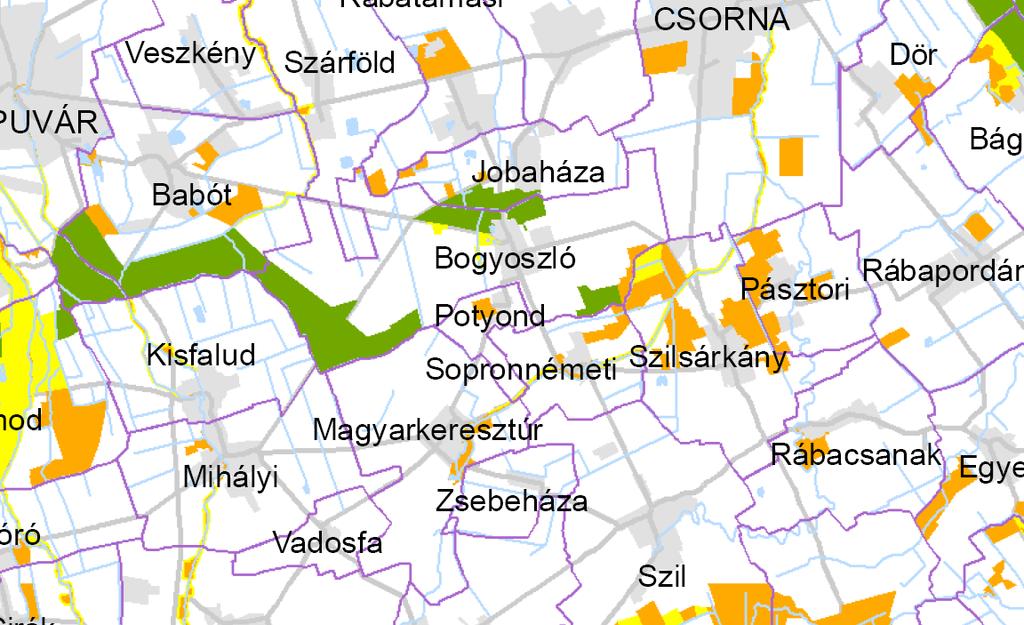 Ökológiai hálózat övezete Térségi hulladéklerakó
