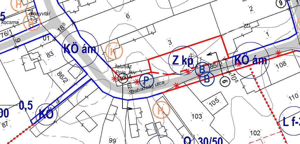 Módosított szabályozási terv 3. sz. tervezési terület: A polgármesteri hivatal melletti területen - mely a hatályos szabályozás szerint közpark övezetben van egy a vendégforgalmat kiszolgáló parkoló létesülne.