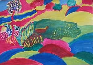 91. Gyerekmunkák (tempera), Gyakorló Iskola 2011/2012-es tanév