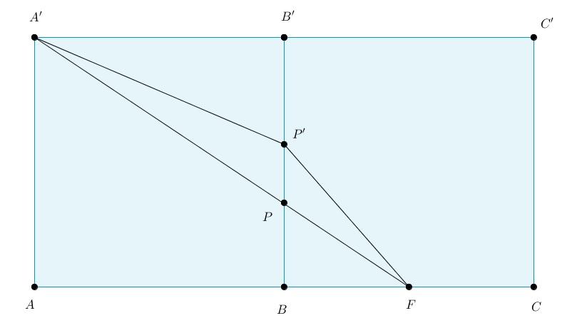 (b) Mivel F F (ABC), F G DE a három merőleges tétele szerint F G DE, azaz Látható, hogy AF = 6 2 + 3 2 GF = AF AG = 3 5 6 5 5 = 9 5 5, tehát