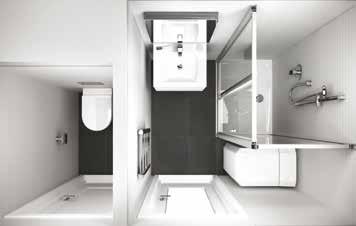 Zuhanyajtó és fix oldalfal összeszerelésével olyan teret alakíthatunk ki a zuhanyozáshoz, amilyet csak szeretnénk 100 x 80 cm-től egészen 200 x 100 cm-ig.