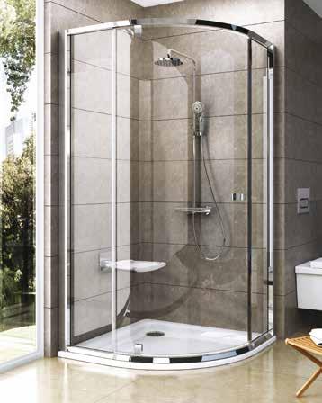 Negyedköríves zuhanykabin Sarokbelépős zuhanysarok 123 800,-tól A képen egy PDOP2 és egy PPS termék kombinációja látható.