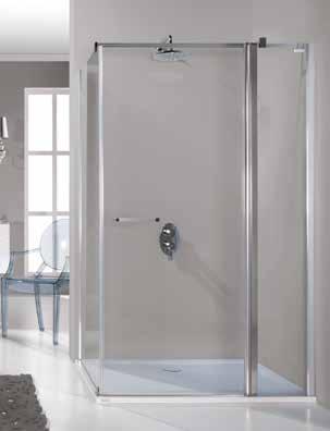 KNDJ2-PR III. zuhanykabin (nyílóajtós) 1 db kifelé nyíló ajtóval eépíthető zuhanytálcával vagy közvetlenül a padló burkolatra. Nincs külön jobbos és balos kivitel.