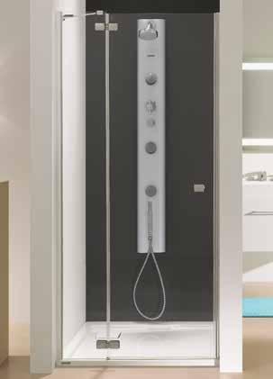DJ2/FREE zuhanyajtó (nyílóajtós) 1 db kifelé nyíló ajtóval (átfordítható!) eépíthető zuhanytálcával vagy közvetlenül a padlóburkolatra.