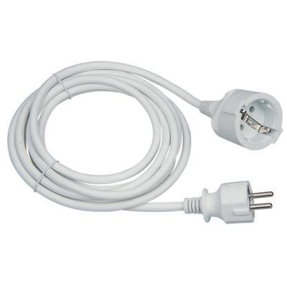 Lengő hosszabbítók/ extension cables 10m IP20 6601H Földelt lengő hosszabbító Extension cable, white 250V, 10A, 10m, H05VV-F 3x1.