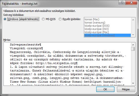 A feladat során egy informatika érettségi feladatsor szövegét fogjuk megformázni. A feladat megoldása hozzávetőlegesen 80 percet vesz igénybe. Nyissuk meg a mellékelt Kész.