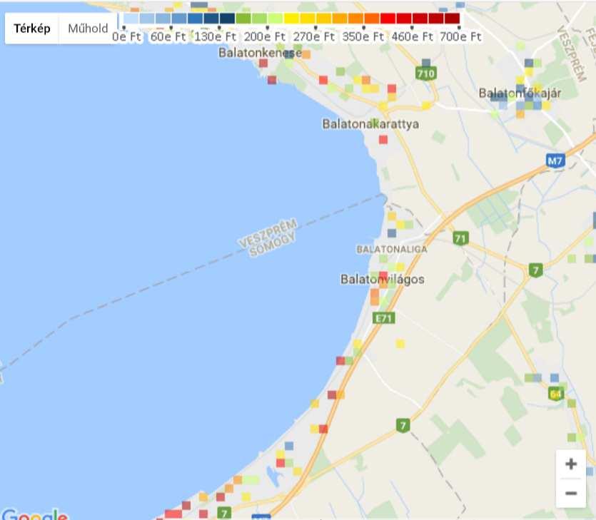 1.9.4 A gazdasági versenyképességet befolyásoló tényezők normál m 2 ár Balatonvilágos gazdasági versenyképességet nagyban elősegíti a már említett jó földrajzi fekvése és kiváló megközelíthetősége.