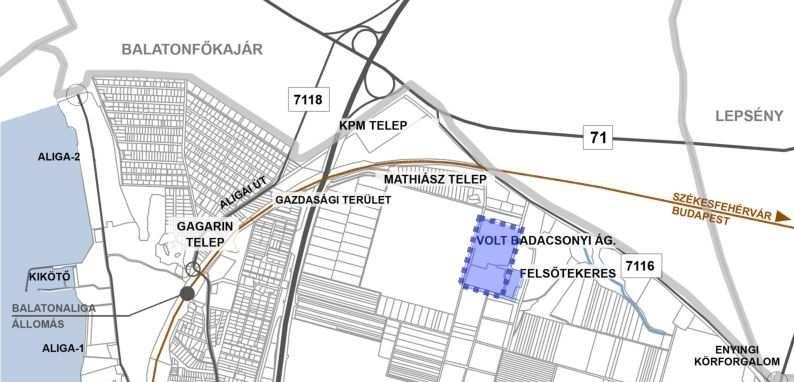 b. Volt Badacsonyi Állami Gazdaság (Traubisoda üzem) A 60-as években virágkorát élő gazdaság igényes dolgozói lakótelepet is épített, mely a Mathiász telep ma is értékes beépítési struktúrával