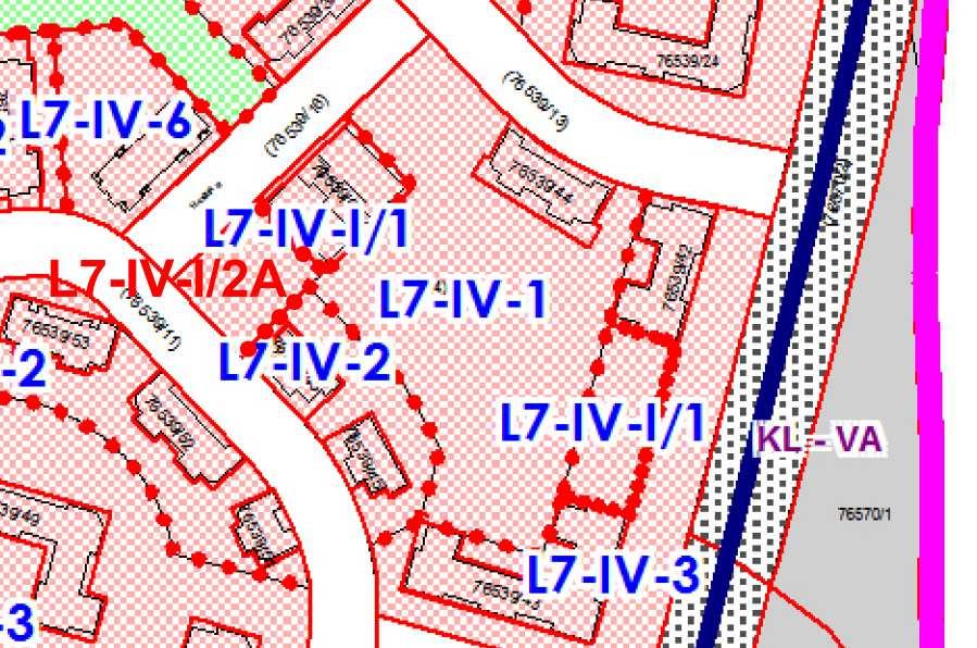 Tervezett övezetei változások Templom-terület: UVKSZ tervezett beépítési paraméterek: Szabályozó elem: Hatályos rendelkezés Közbenső Sarok Tervezett rendelkezés Építési övezet: L7-IV-2 L7-IV-I/2A