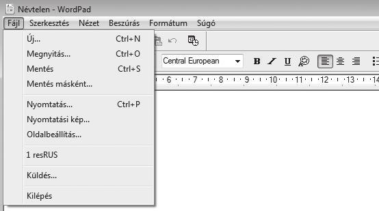 NYOMTATÁS Ez a fejezet leírja a nyomtatás alapvető műveletsorait. Windows A következő példa leírja, hogyan nyomtasson méretű dokumentumot WordPad-ből, amely egy standard segédprogram a Windows-ban.
