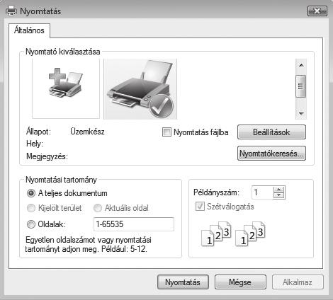 Az elérhető nyomtató meghajtókkal és a használatukra vonatkozó követelményekkel kapcsolatos információkat a Kezelési útmutató "3. NYOMTATÓ" fejezetének "A GÉP NYOMTATÁSI FUNKCIÓJA" részében talál.