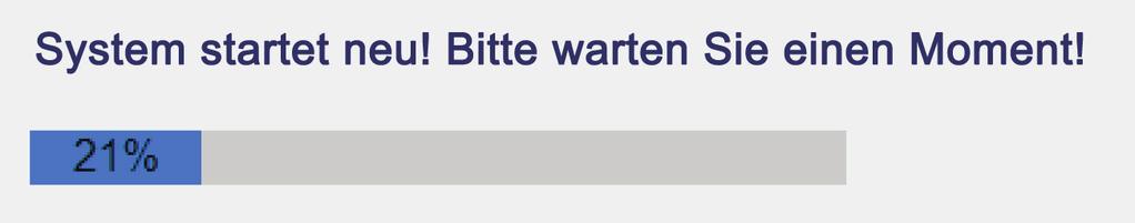 (Abbildung ähnlich) Wenn alle Verbindungsdaten richtig sind, klicken Sie auf ÜBERNEHMEN. (Abbildung ähnlich) Warten Sie einige Sekunden, während der Repeater neu startet.