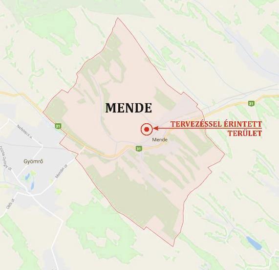 1.1. Településhálózati összefüggések, a település helye a településhálózatban, térségi kapcsolatok 15 Mende a Közép - magyarországi Régióban, Pest megyében a Gödöllői dombságban, az Alsó-Tápió patak
