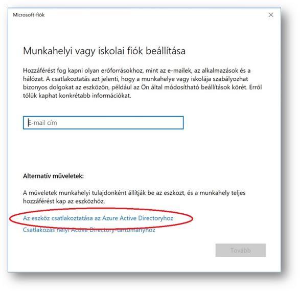 2.2. Beléptetés az Azure AD-ba 1. Jelentkezzen be a számítógépre a létrehozott ideiglenes fiókkal. 2.