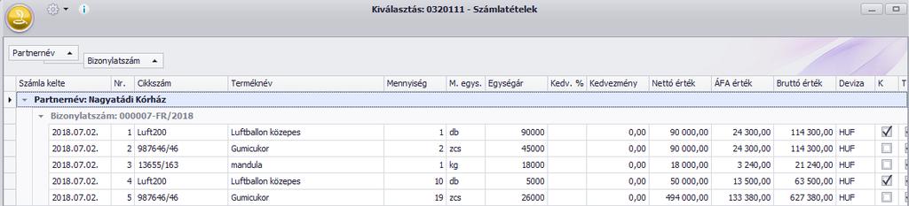 tstelleírás tartalmazza a helyesbítet számla