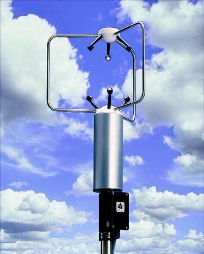Egyéb, korszerű szélmérő eszközök Szónikus anemométer 6 db kettős rendeltetésű egységből áll (hangkibocsátó, észlelő) A mérőtestek hangot bocsátanak ki A hang a széltől függően különböző