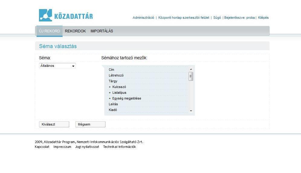 Az elkészített dokumentumok feltöltése a központi honlapra: A.