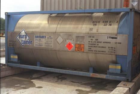 Tankkonténer: gáz, folyékony, por, vagy szemcsés anyagok szállítására