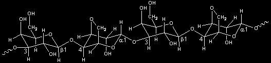 szulfonsavészter kötés C- L-lauronsav 1,3 b -3S C2 NCC 3 N-acetil-D-galaktózamin-4-szulfát AGAR Vörösmoszatok, Rhodophyta Poliszacharid