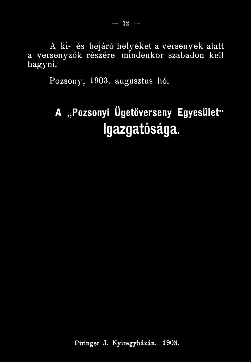 Pozsony, 1903.