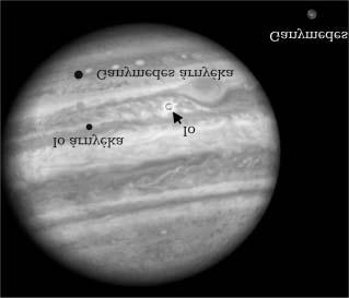 20 Meteor csillagászati évkönyv 2013 18:27 Az Io árnyéka megjelenik a korong keleti peremén 18:38 Tíz perccel késôbb a már messze nyugatra látszó Ganymedes árnyéka is feltûnik mélyen a délkeleti