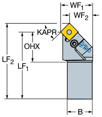 r=0,8mm Forgácsolási adatok: - Fogásmélység (ap): 2.
