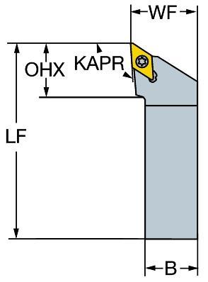 Coromant Toolguide katalógusához fordulok. Simító oldalazáshoz: Szerszámszár: SDJCR 20 20 K11 15.