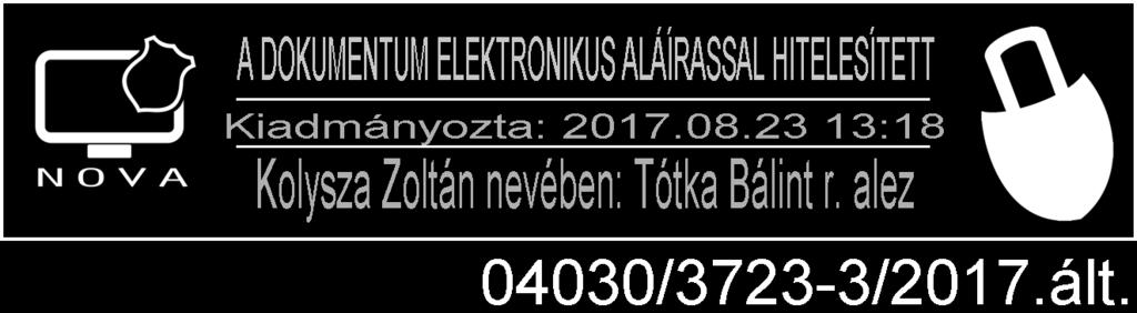 ELEKTRONIKUS BÉLYEGZÉSI SZABÁLYZATA