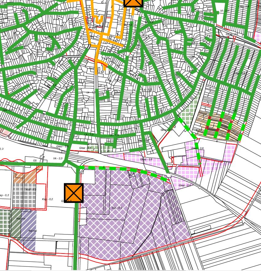 A hatályos településrendezési terv a város délkeleti szélén, távlatban kialakítandó ipari övezet gázenergiával történő ellátását, a Balmazújvárosi út felöl biztosítottnak ítélte, hiszen ott meglévő