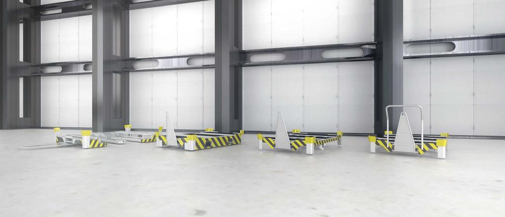 SZÁLLÍTÓPLAT- FORMOK PLATFORMS A belső logisztikai anyagok mozgatásának legegyszerűbb módja az önálló szállításra alkalmas vontatmányok használata.