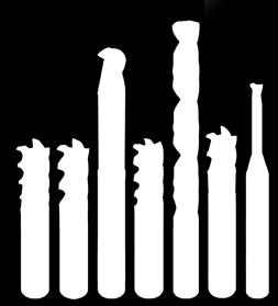 Wide range selection of standard solid carbide tools.