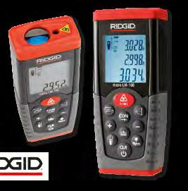 042459 36798 39 957 Ft 31 462 Ft RIDGID MICRO LM 100 LÉZERES TÁVOLSÁGMÉRŐ Jellemzők: A biztosít RIDGIDR 50 micro méterig.